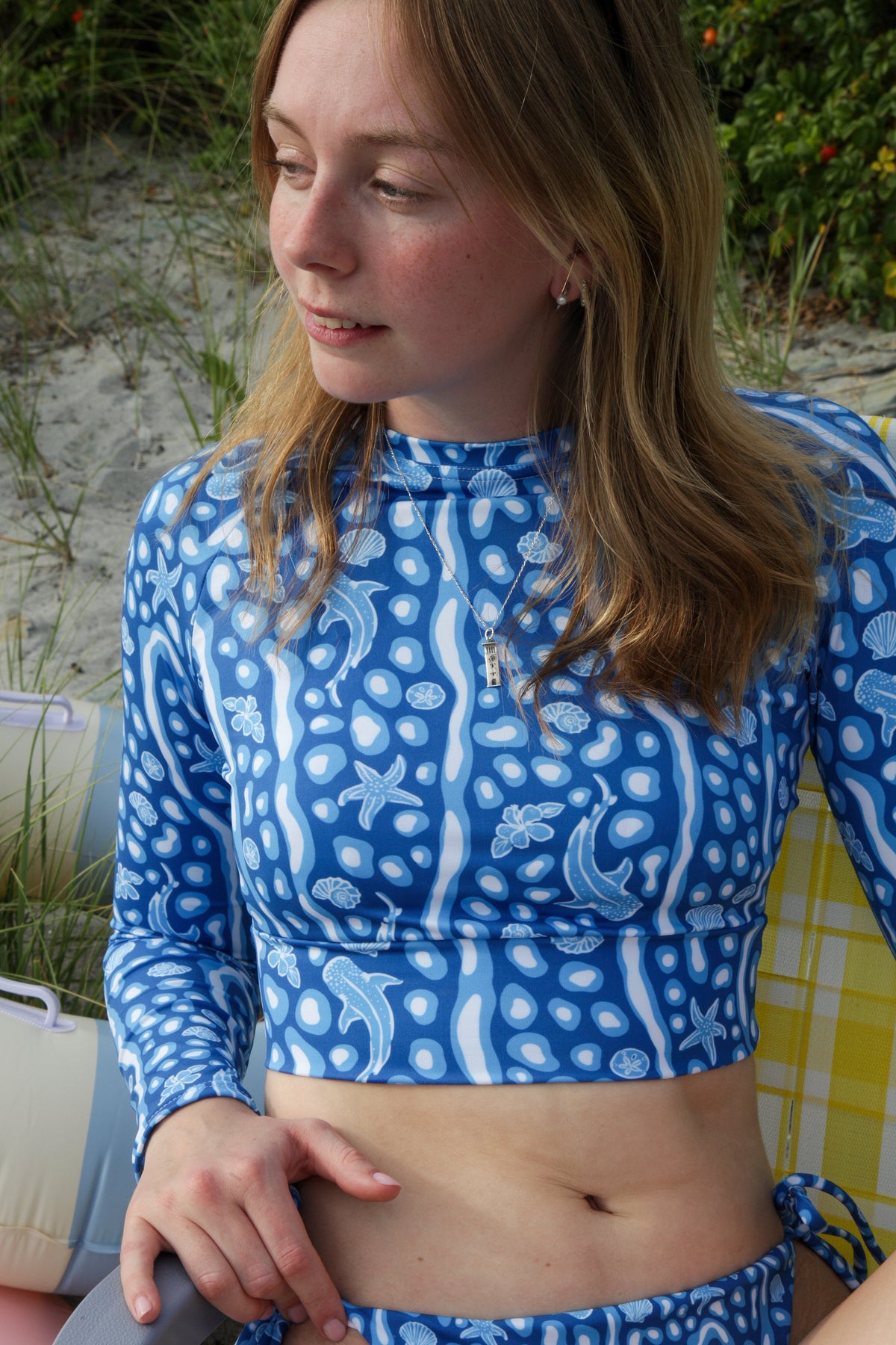 Shark Week Cropped Rash