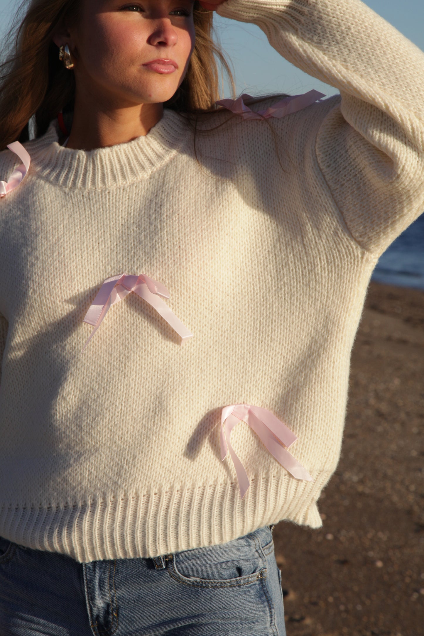 Torey Pink Ribbon Sweater