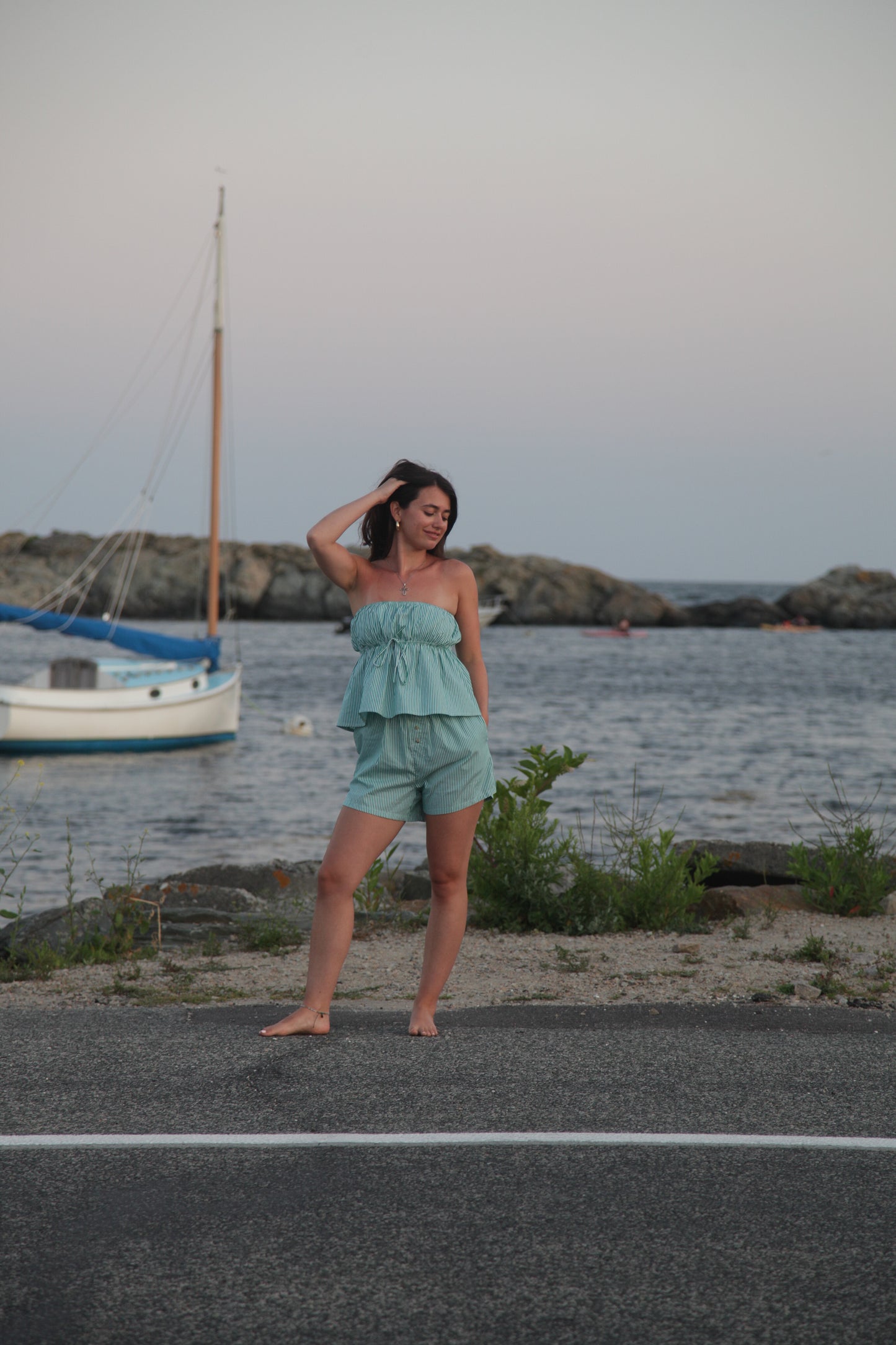 Poplin Striped Shorts