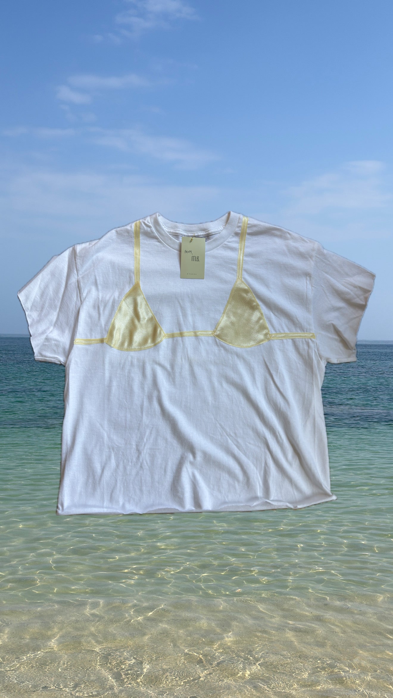 Butter Yellow Satin Kini Tee