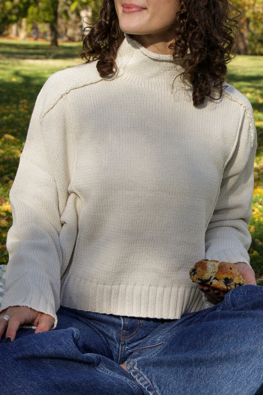 Oatmeal Mockneck Sweater