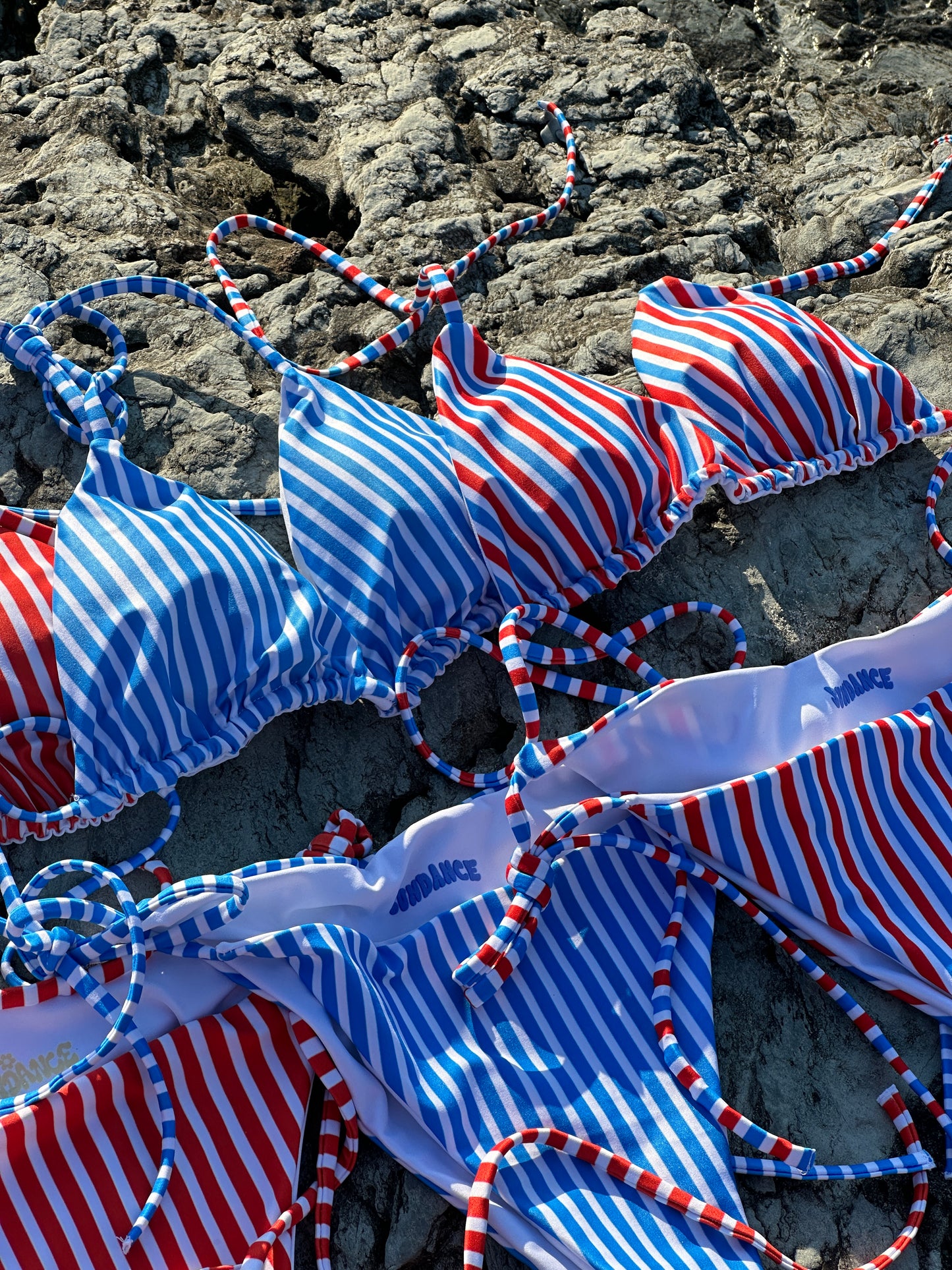 Fourth of July Striped Kini Top