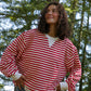 Candy Cane Striped Retro Crew