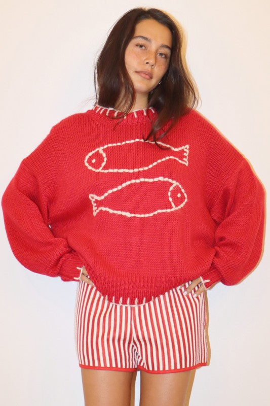 Swedish Fish Sweater