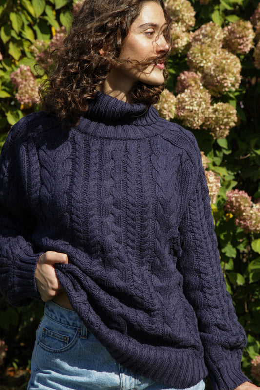 Gilmore Navy Turtleneck