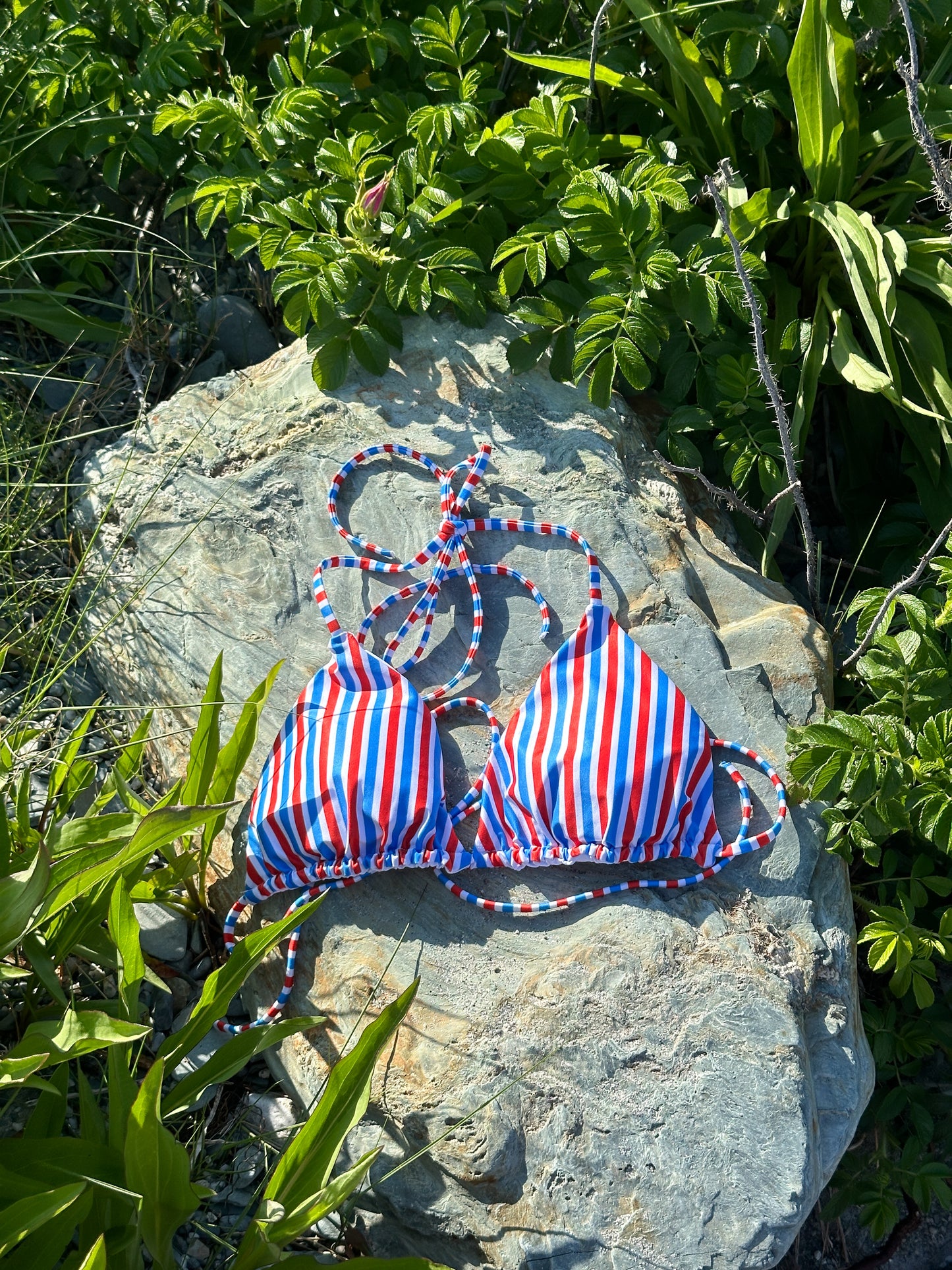 Fourth of July Striped Kini Top