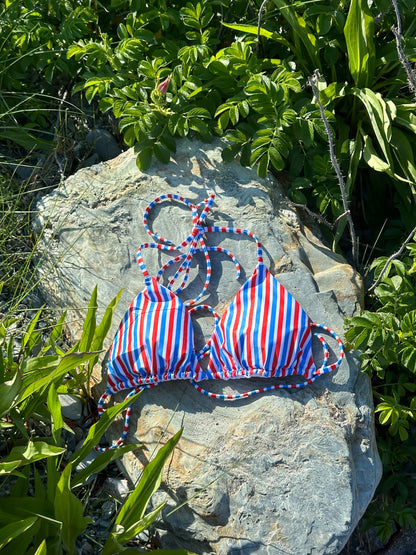 Fourth of July Striped Kini Top