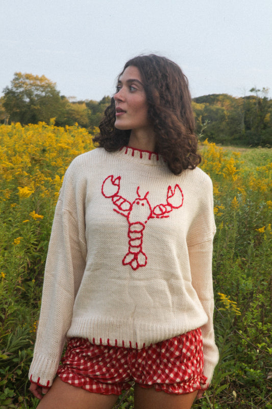 Stitched Lobster Sweater ￼