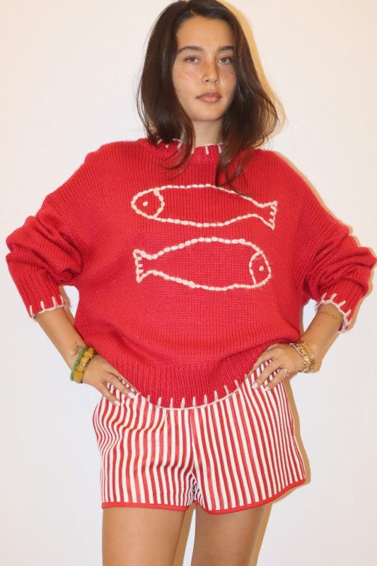 Swedish Fish Sweater