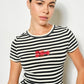 Black Lobster Beaded Tee