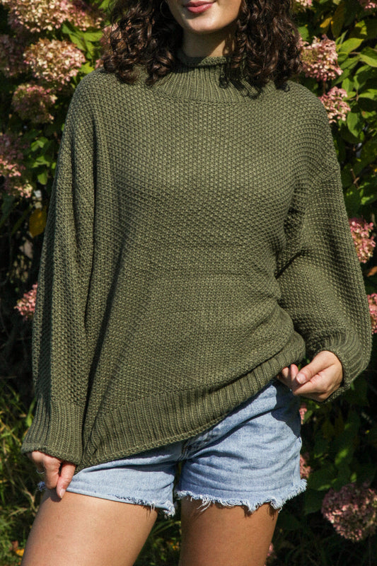 Lorelai Olive Mockneck Sweater