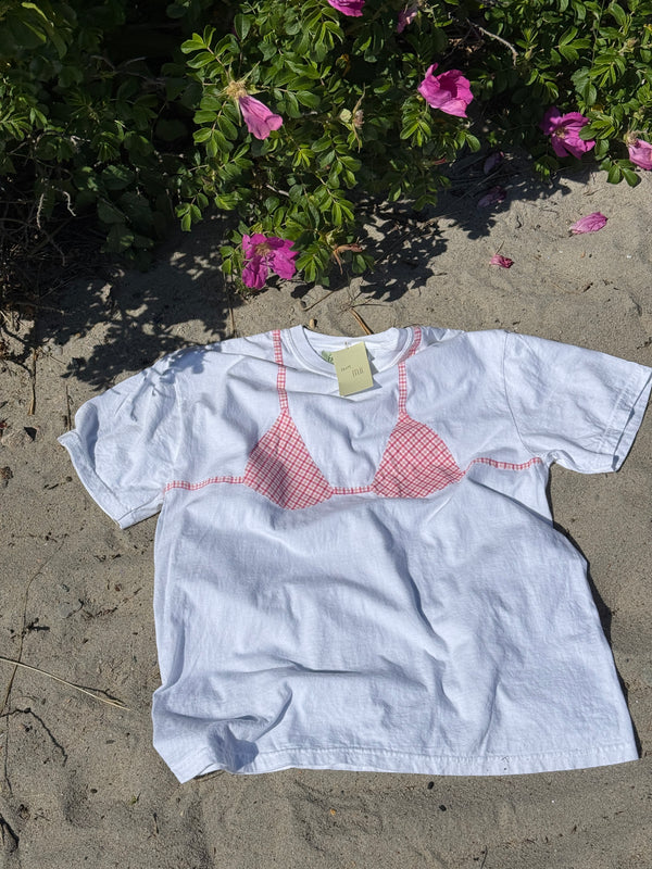 Strawberry Plaid Kini Tee