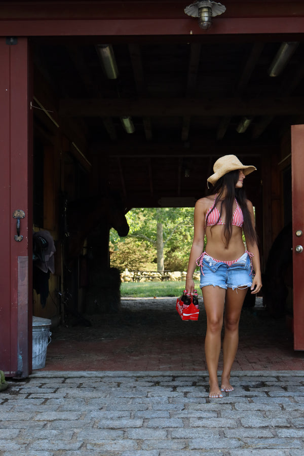 Fourth of July Striped Kini Top