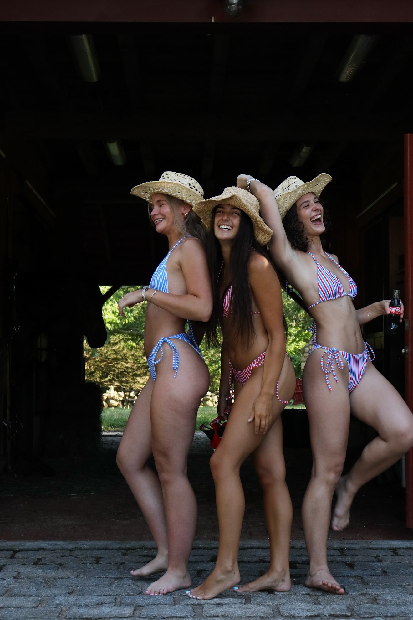Fourth of July Striped Kini Top