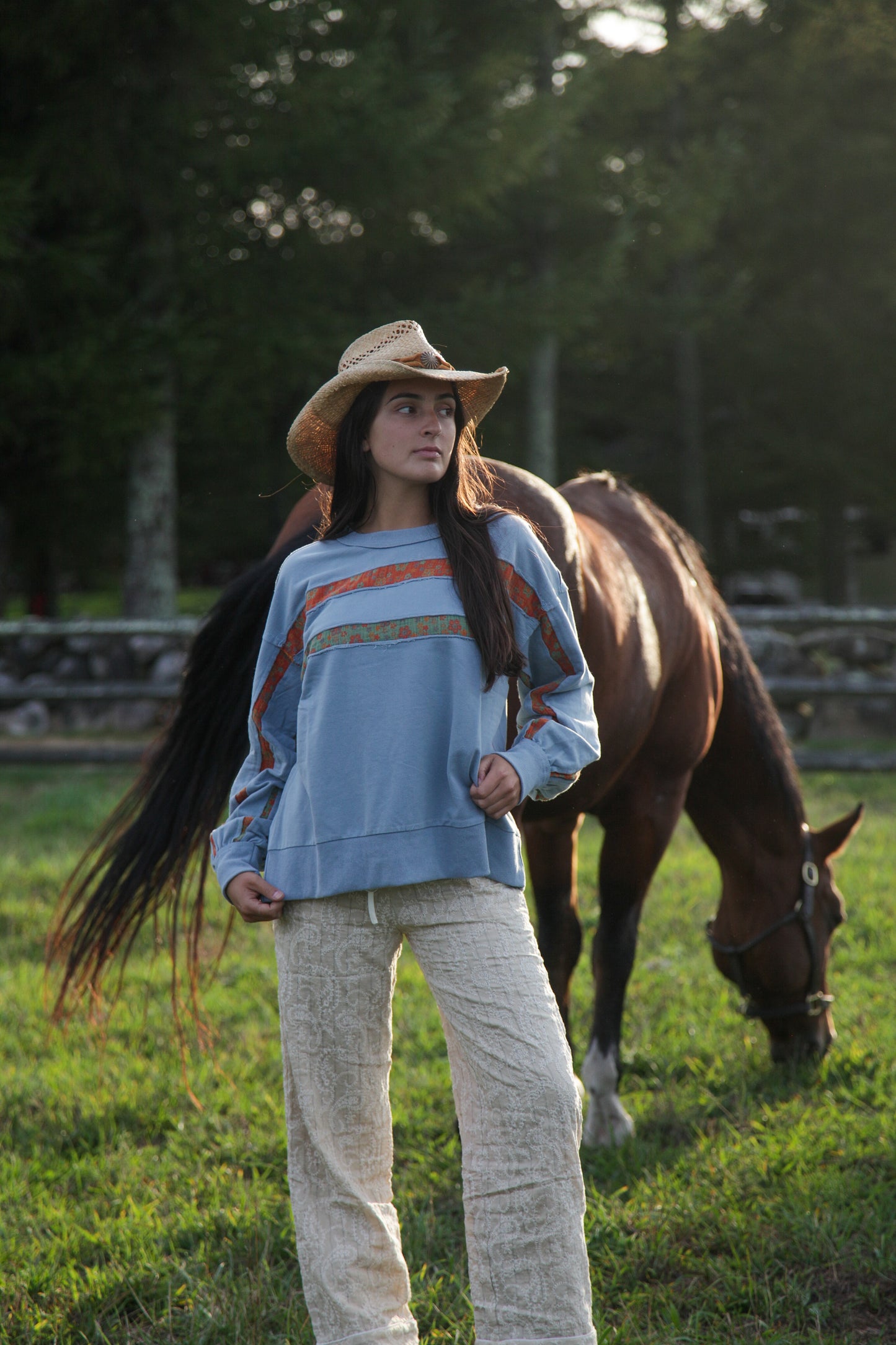 Blue Bird Terry Pullover