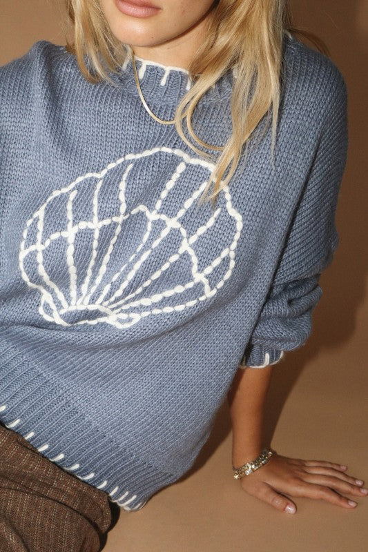 Stitched Scallop Sweater