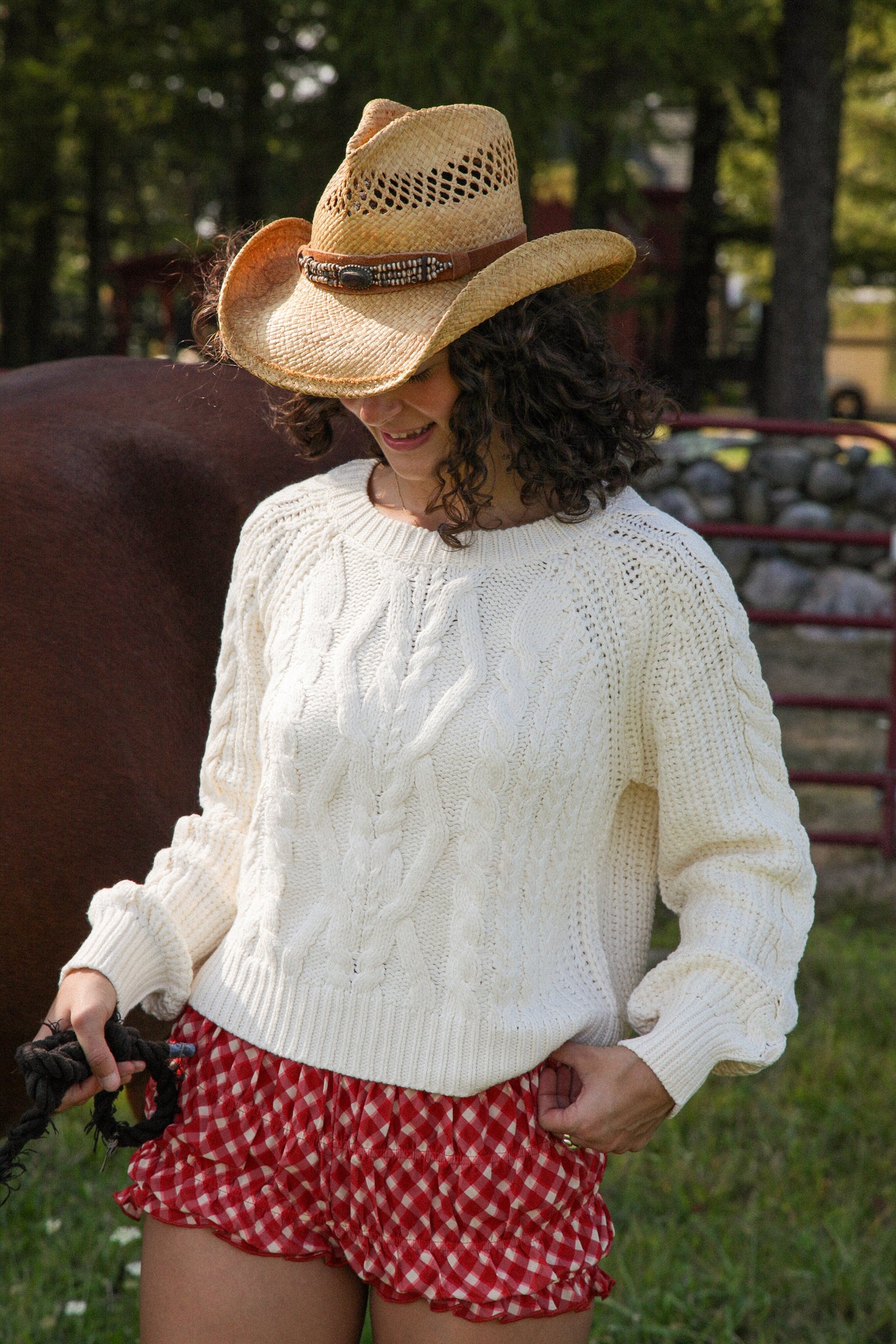 Cowboy Cropped Sweater