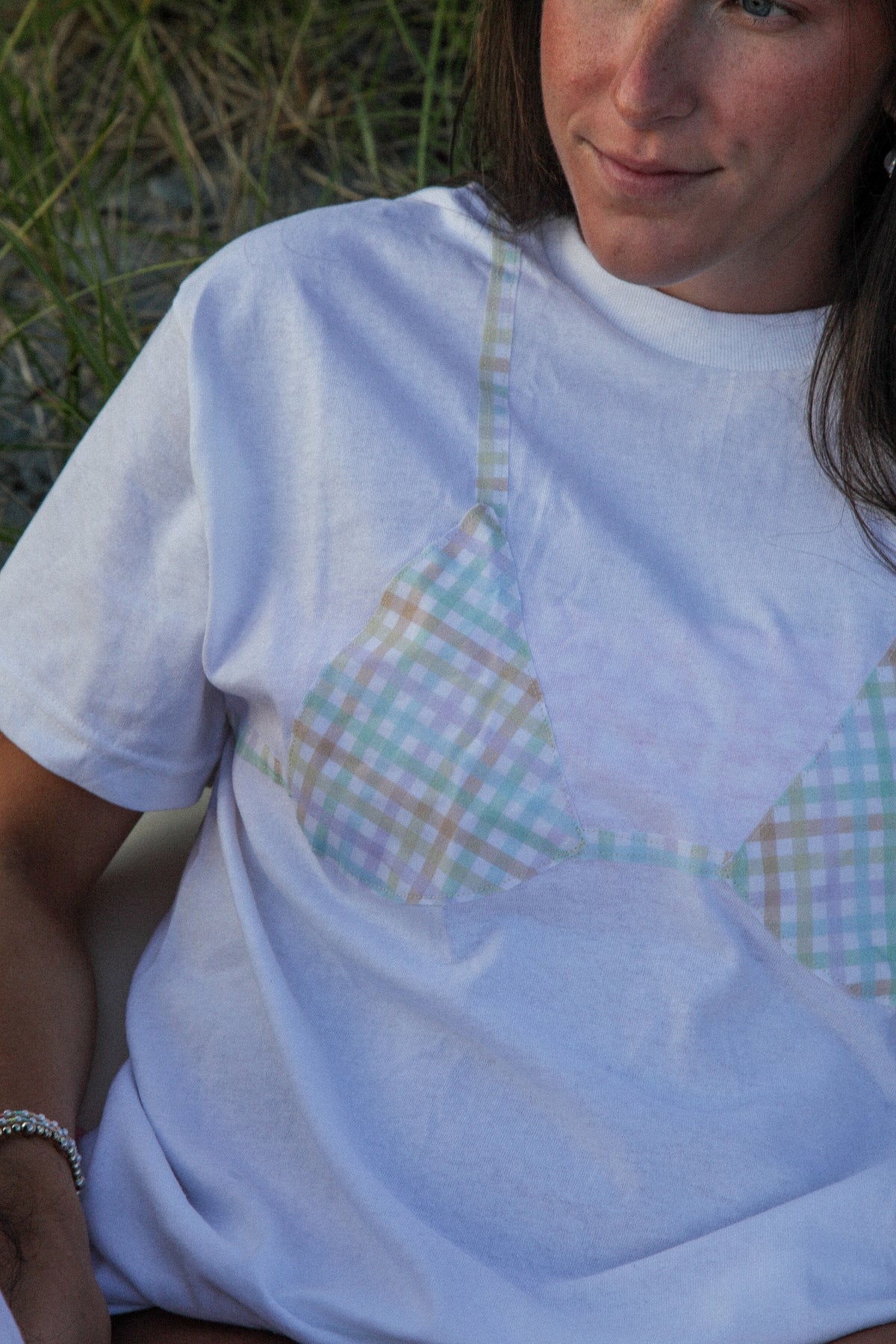 Summer plaid Kini Tee