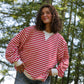 Candy Cane Striped Retro Crew