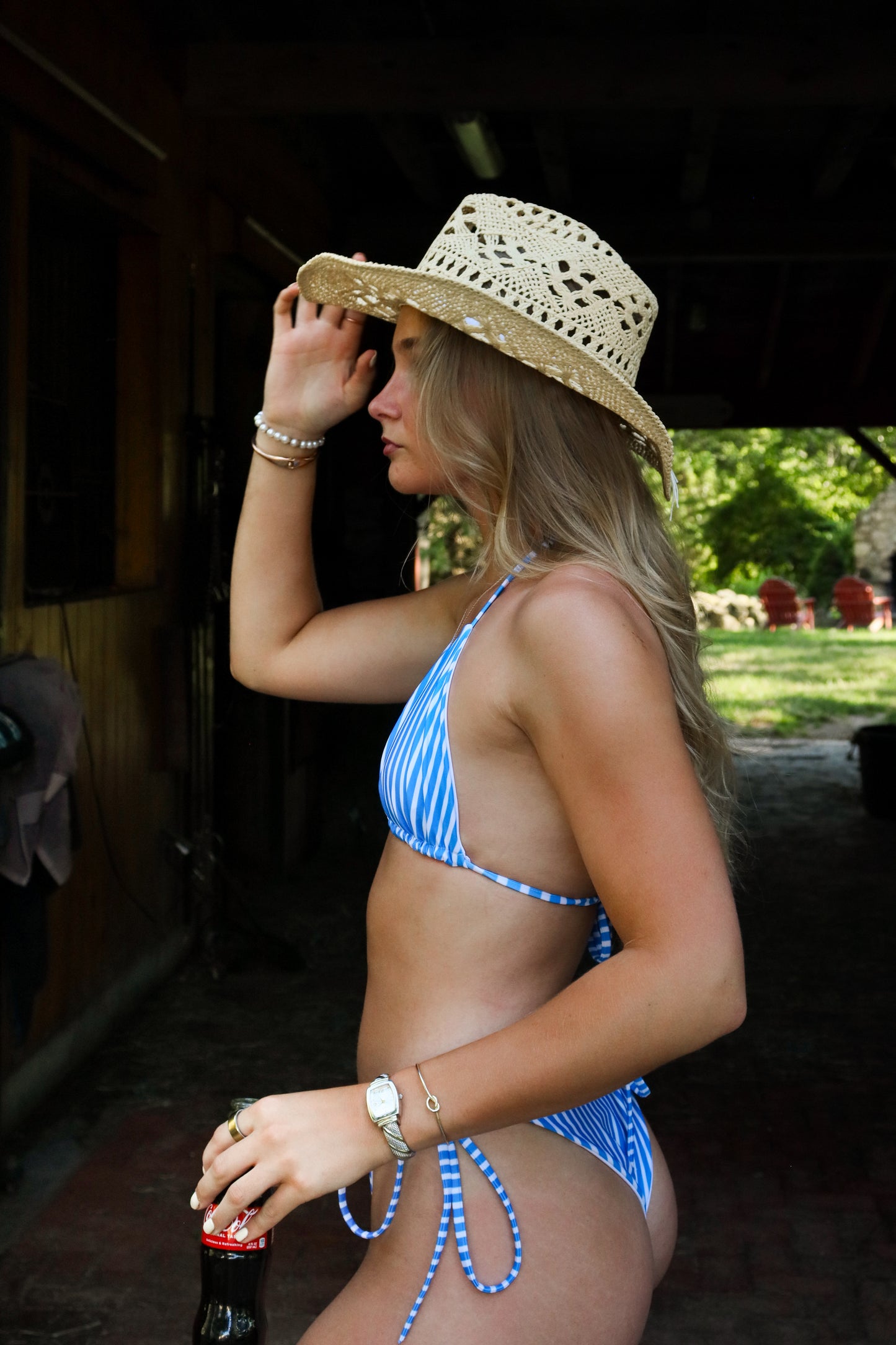 Fourth of July Striped Kini Top
