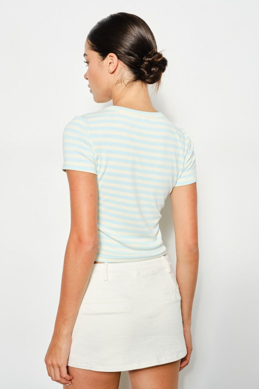 Mint Lobster Beaded Tee