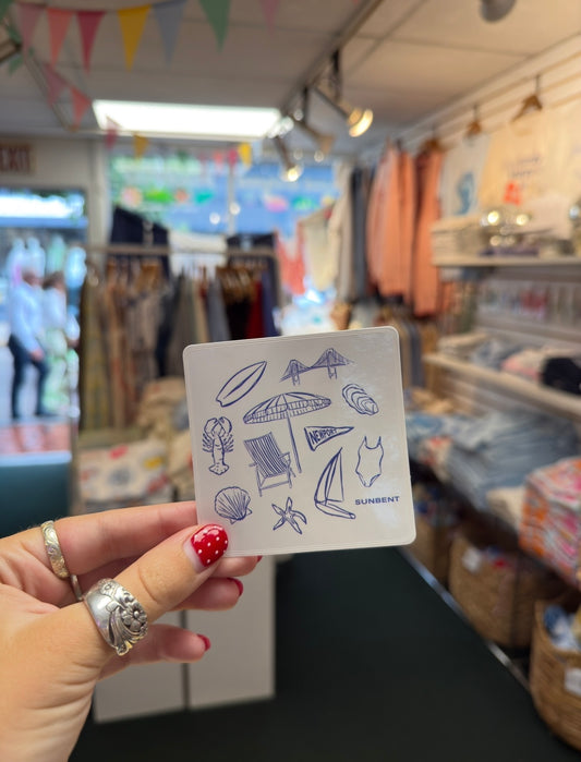 Newport Beach Club Sticker