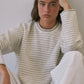Oatmeal Striped Layered Sweater