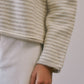 Oatmeal Striped Layered Sweater
