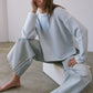 Baby Blue Striped Layered Sweater