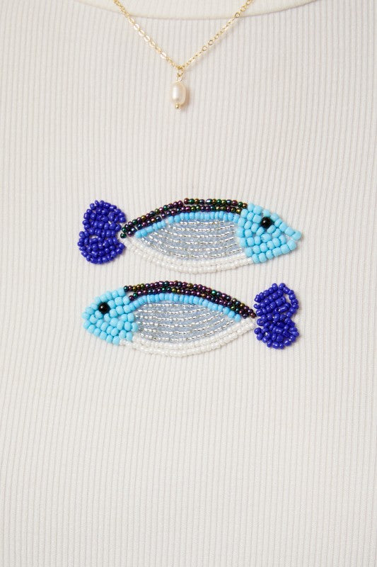 Beaded Fish Top