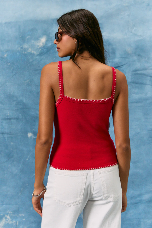 American Flag Patchwork Tank