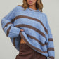 Fuzzy Boyfriend Striped Sweater