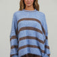 Fuzzy Boyfriend Striped Sweater