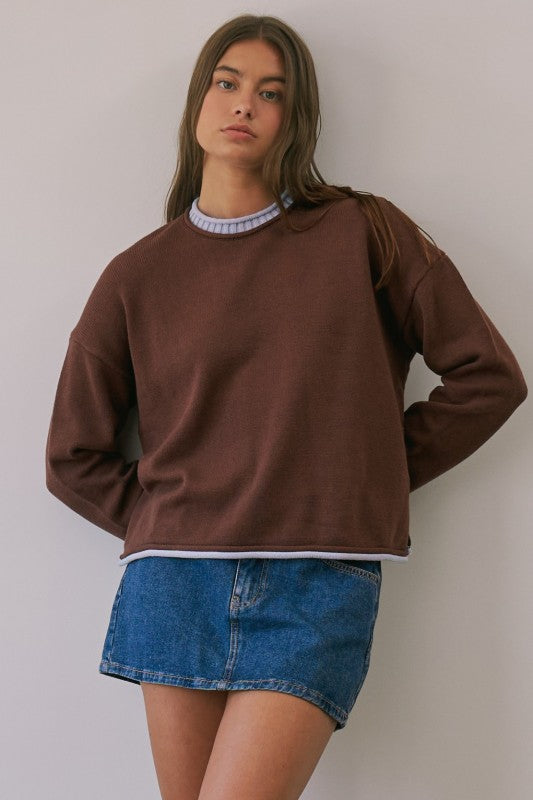 Mallory Rolled Sweater